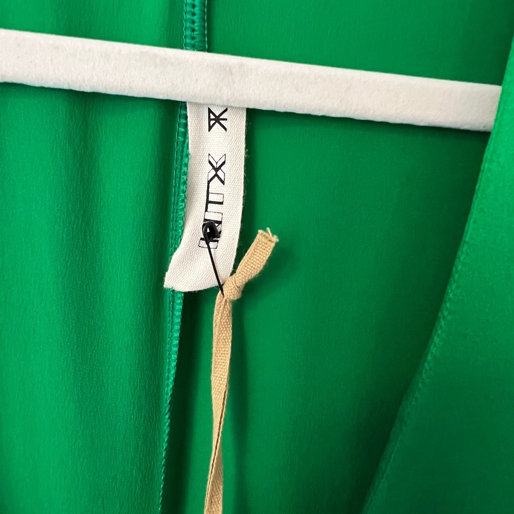 Kitx Green Hi Low Silk Dress - Picture 7 of 10